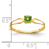 14k 4mm Peridot ring-X9674PE
