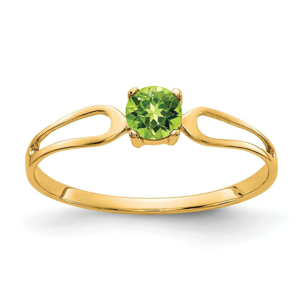 14k 4mm Peridot ring-X9674PE