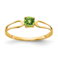 14k 4mm Peridot ring-X9674PE
