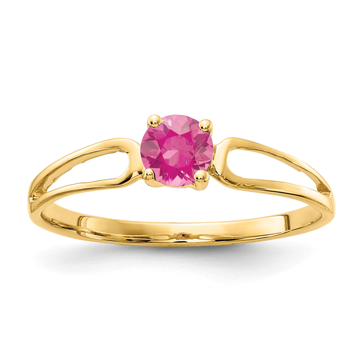 14k 4mm Pink Tourmaline Ring-X9674PT