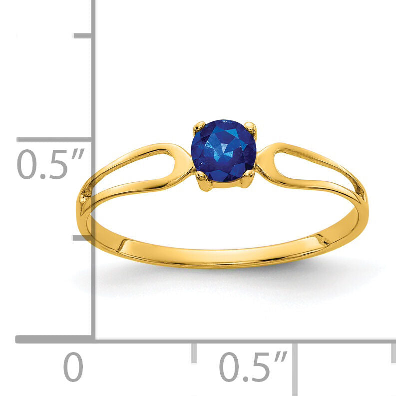14k 4mm Sapphire ring-X9674S