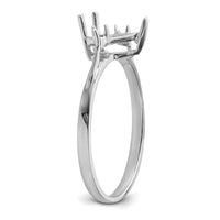 14k White Gold .02ct. Diamond / 7mm Heart Gemstone Ring Mounting-X9681