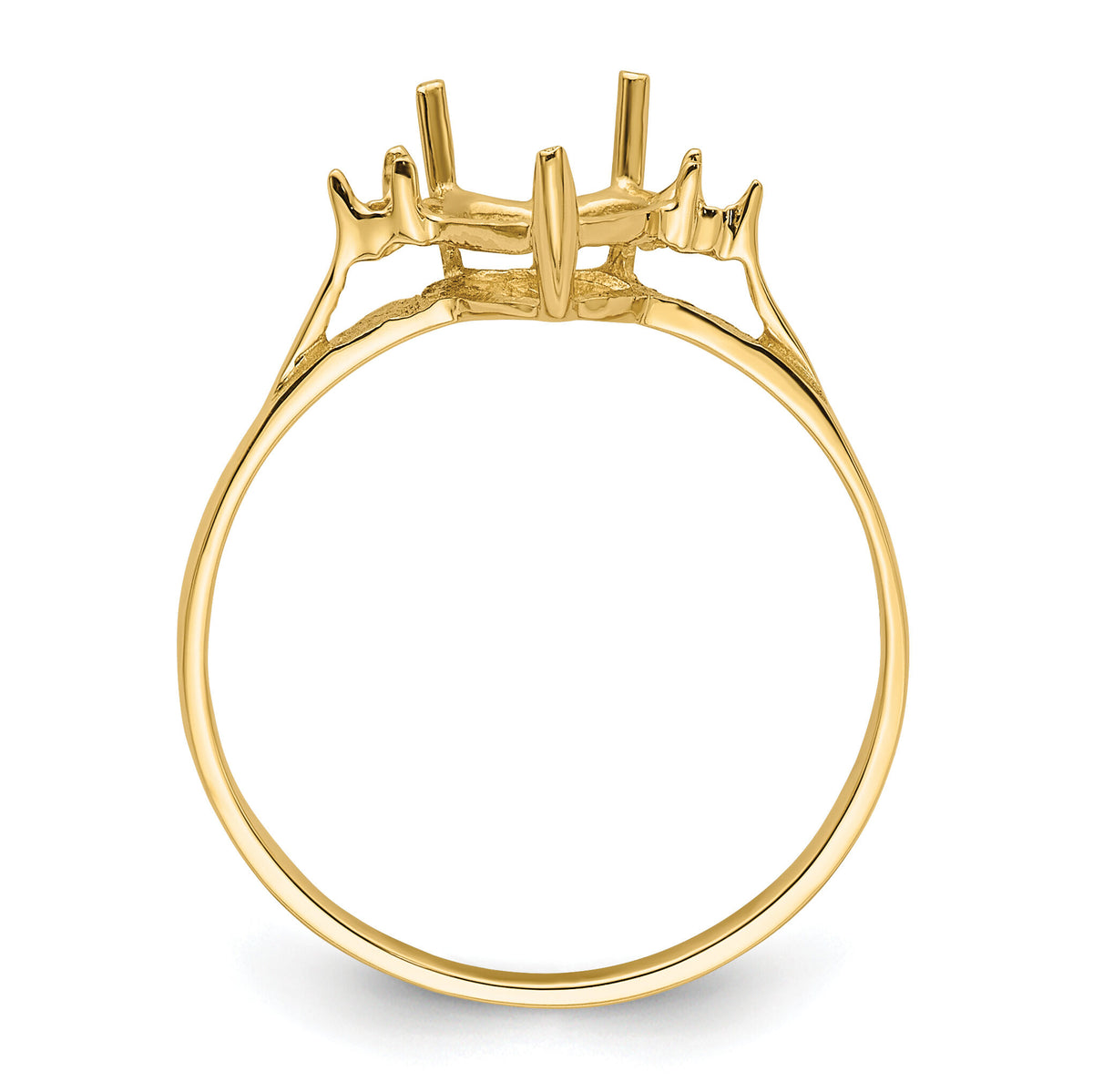 14k Polished 7mm Heart Gemstone Ring Mounting-X9682