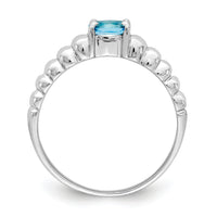 14k White Gold Blue Topaz Ring-X9711BT