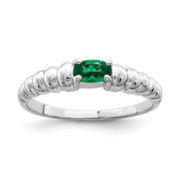 14k White Gold 5x3mm Oval Mount St. Helens ring-X9711MS