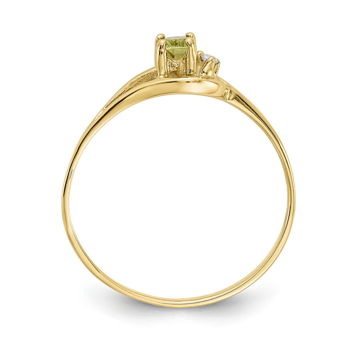 14k Peridot Diamond Ring-X9712PE/AA