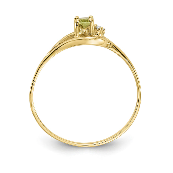 14k Peridot Diamond Ring-X9712PE/AA