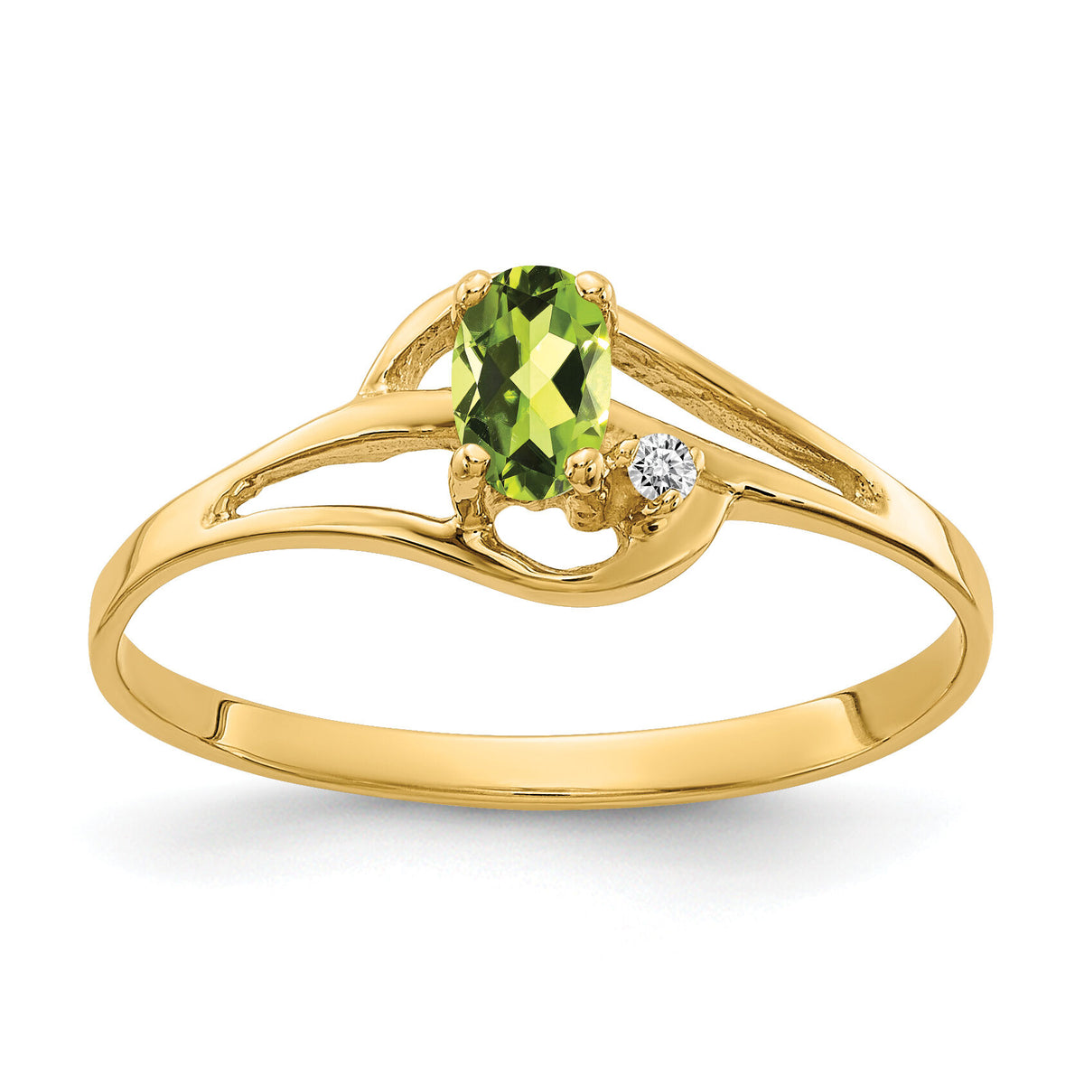 14k Peridot Diamond Ring-X9712PE/AA