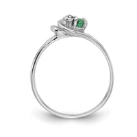 14k White Gold Emerald AA Diamond ring-X9739E/AA