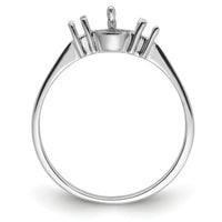 14k White Gold Polished Diamond & Pearl Ring Mounting-X9742