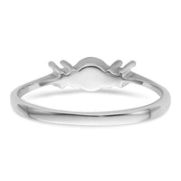 14k White Gold Polished Diamond & Pearl Ring Mounting-X9742