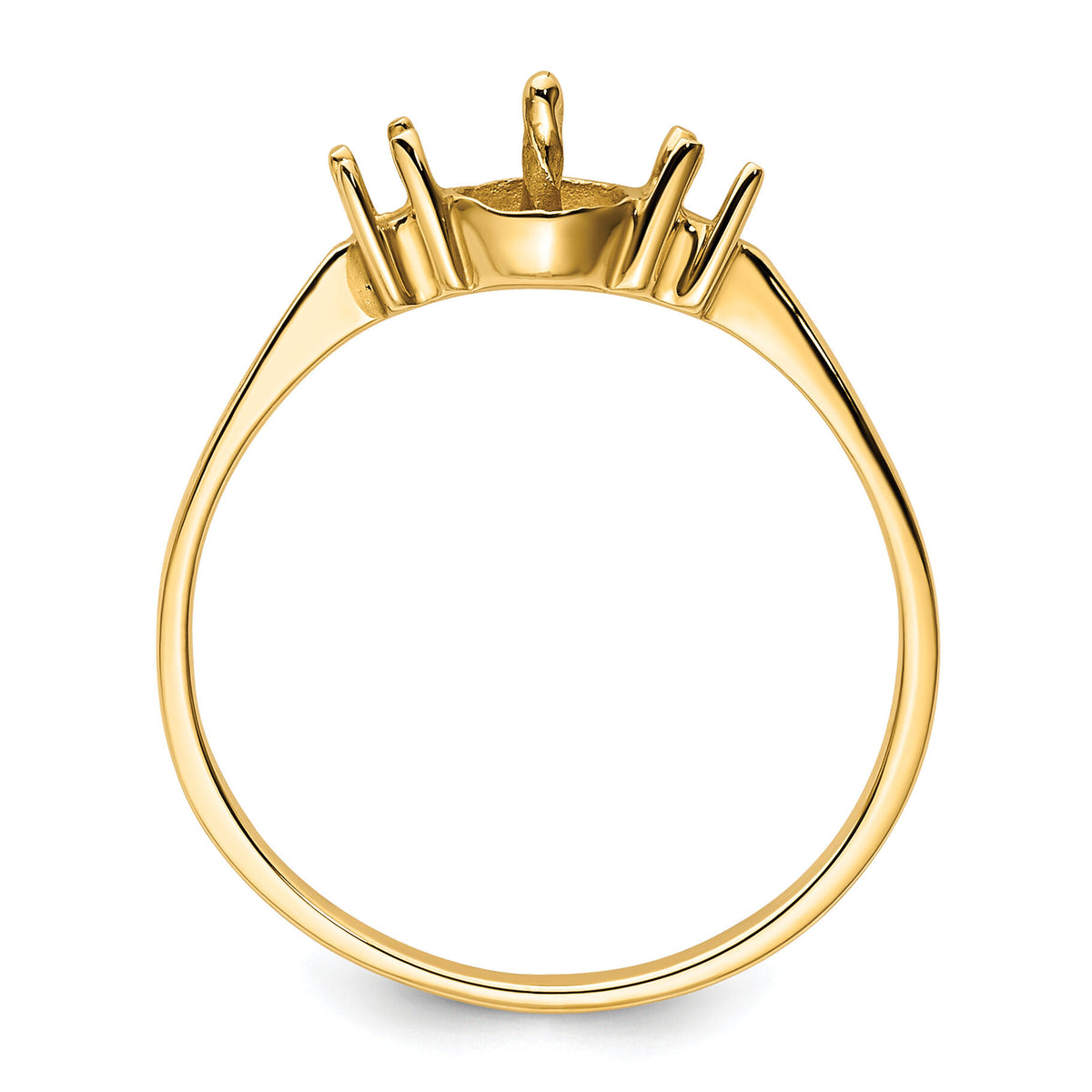 14k Polished Diamond & Pearl Ring Mounting-X9754
