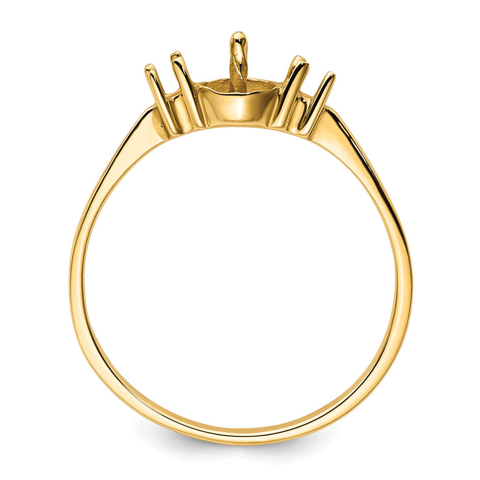 14k Polished Diamond & Pearl Ring Mounting-X9754