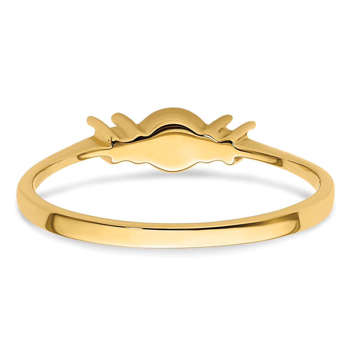14k Polished Diamond & Pearl Ring Mounting-X9754