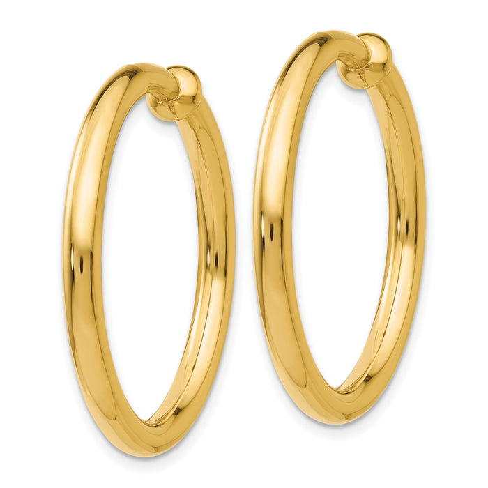 14k Non-Pierced Hoop Earrings-X98