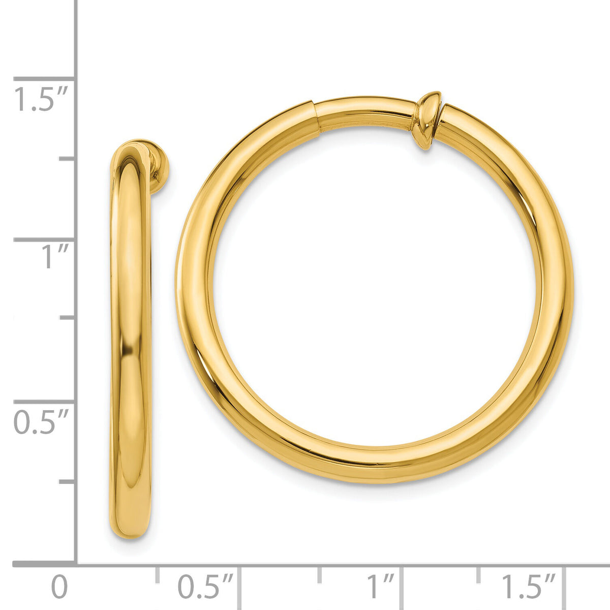 14k Non-Pierced Hoop Earrings-X98