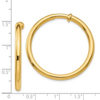 14k Non-Pierced Hoop Earrings-X99