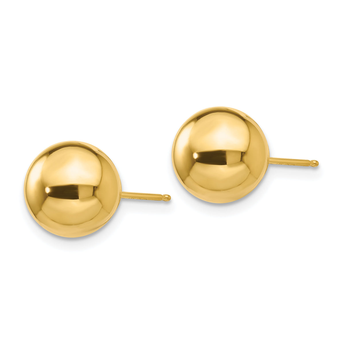 14k Polished 9mm Ball Post Earrings-X9MMG