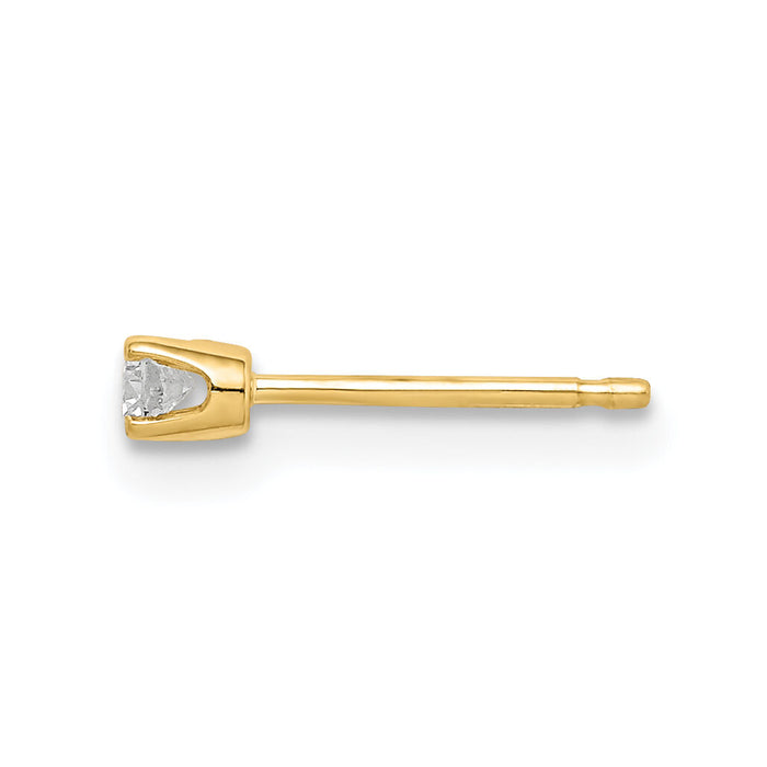 14k Single Stud Diamond Earring-XA1AA-S