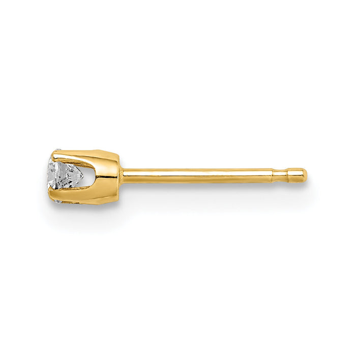 14k Single Stud Diamond Earring-XA2AA-S
