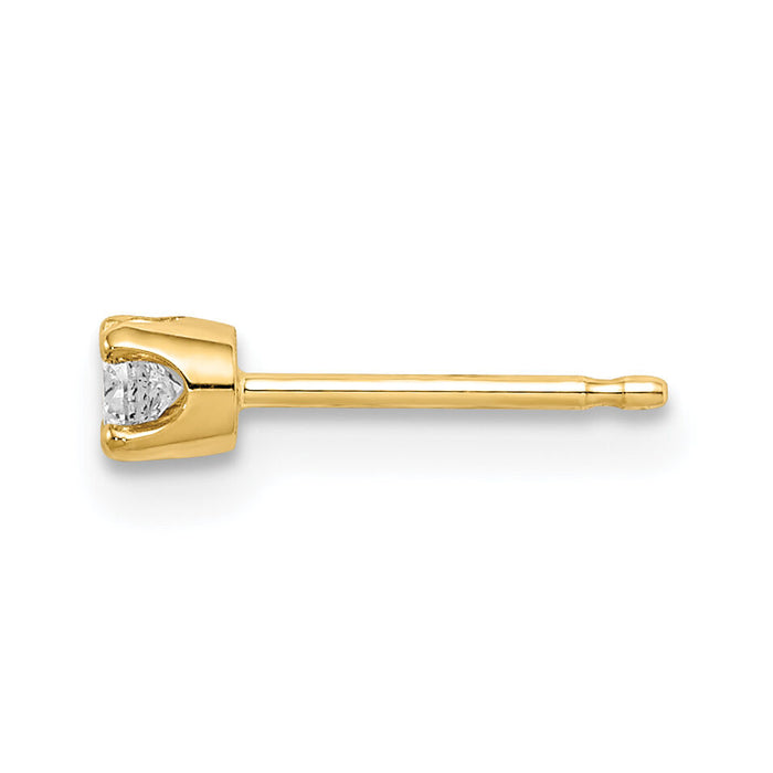 14k Single Stud Diamond Earring-XA4AA-S