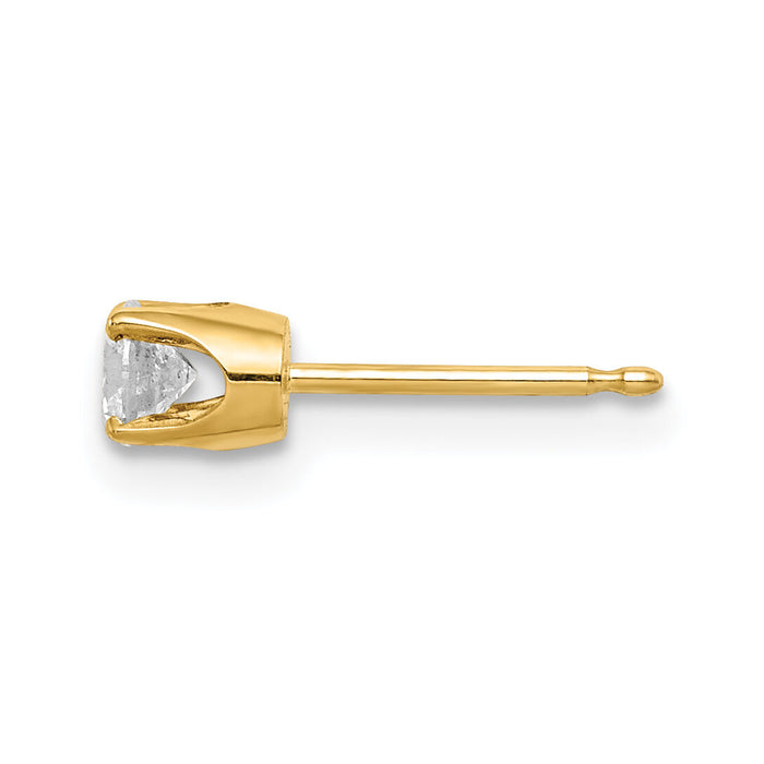 14k Single Stud Diamond Earring-XA6AA-S
