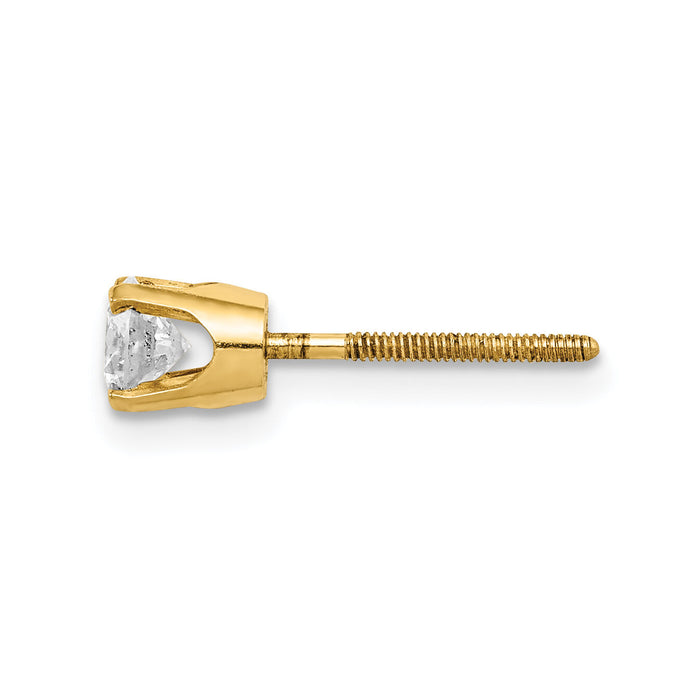 14k Single Stud Diamond Earring-XA8AA-S