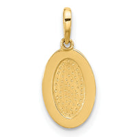14K Polished Oval with Rope Border Charm-XAC1012