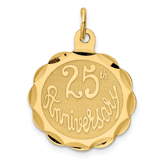 14k 25th ANNIVERSARY Disc Charm-XAC13