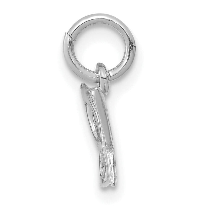 14k White Gold Polished Butterfly Charm-XAC138W