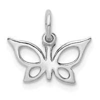 14k White Gold Polished Butterfly Charm-XAC138W