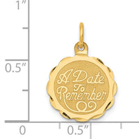 14K A DATE TO REMEMBER Disc Charm-XAC16