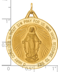 14k Miraculous Medal Pendant-XAC209