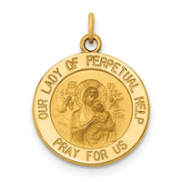 14k Our Lady of Perpetual Help Medal Charm-XAC210