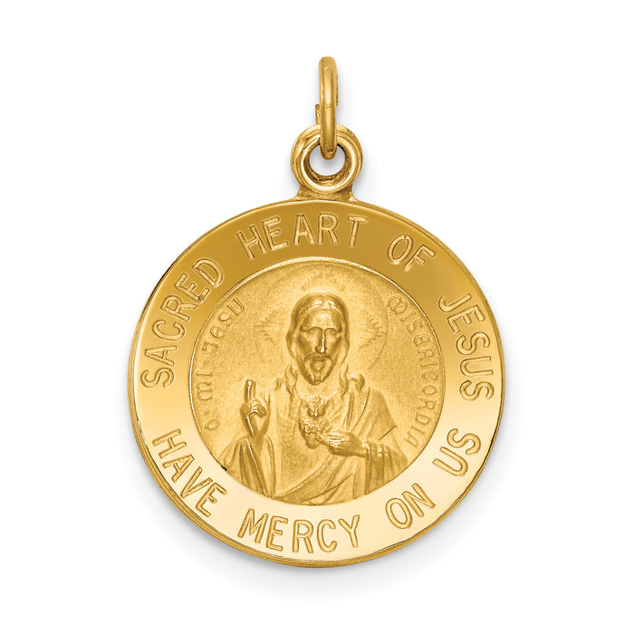 14k Sacred Heart of Jesus Medal Charm-XAC220