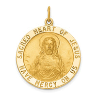14k Sacred Heart of Jesus Medal Pendant-XAC221