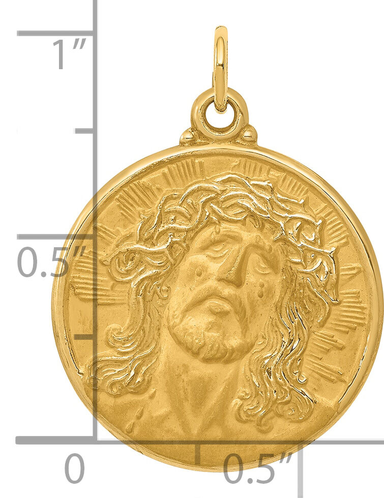14k Jesus Medal Pendant-XAC222