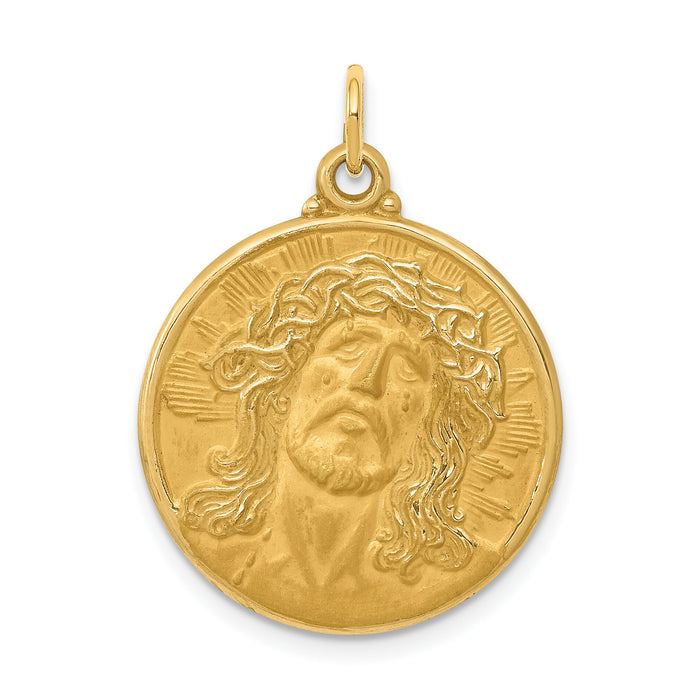 14k Jesus Medal Pendant-XAC222