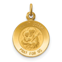 14k Saint Joseph Medal Charm-XAC223