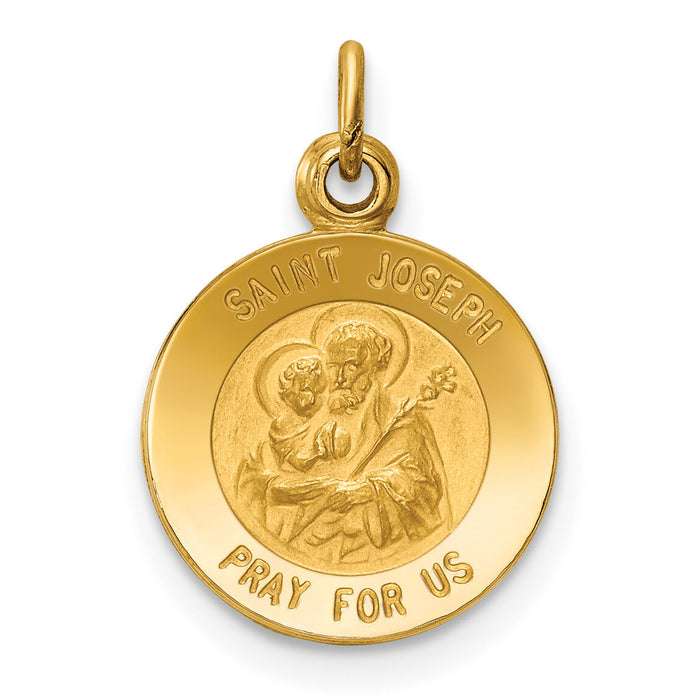 14k Saint Joseph Medal Charm-XAC223