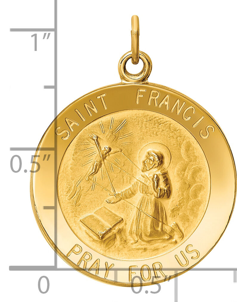 14k Saint Francis Medal Pendant-XAC226