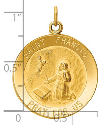 14k Saint Francis Medal Pendant-XAC226
