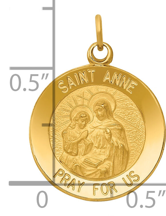 14k Saint Anne Medal Charm-XAC228