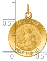 14k Saint Anne Medal Charm-XAC228