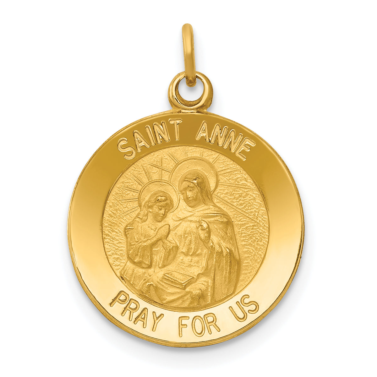 14k Saint Anne Medal Charm-XAC228