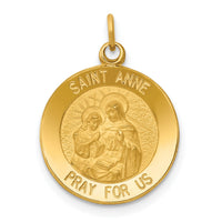 14k Saint Anne Medal Charm-XAC228