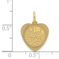 14k #1 GRANDDAUGHTER Charm-XAC318
