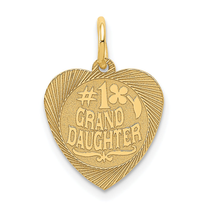 14k #1 GRANDDAUGHTER Charm-XAC318