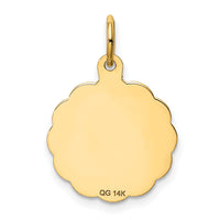 14k Merry Christmas Disc Charm-XAC34