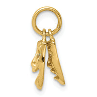 14k Comedy/Tragedy 2-Piece Charm-XAC340